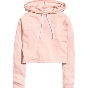 pink cropped hoodie
